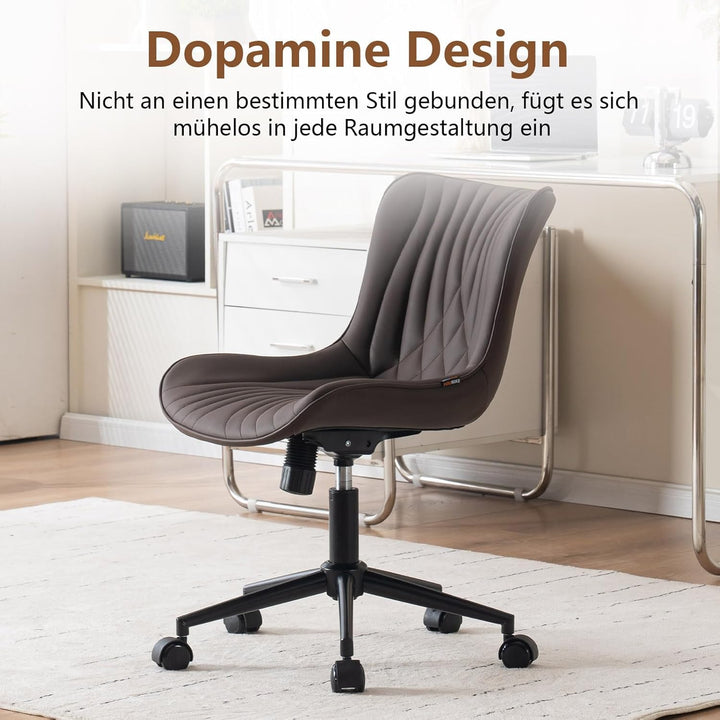 YOUTASTE Bürostuhl Ergonomischer im Fischschwanz-Design, Schreibtischstuhl Drehstuhl mit Rollen, Höh