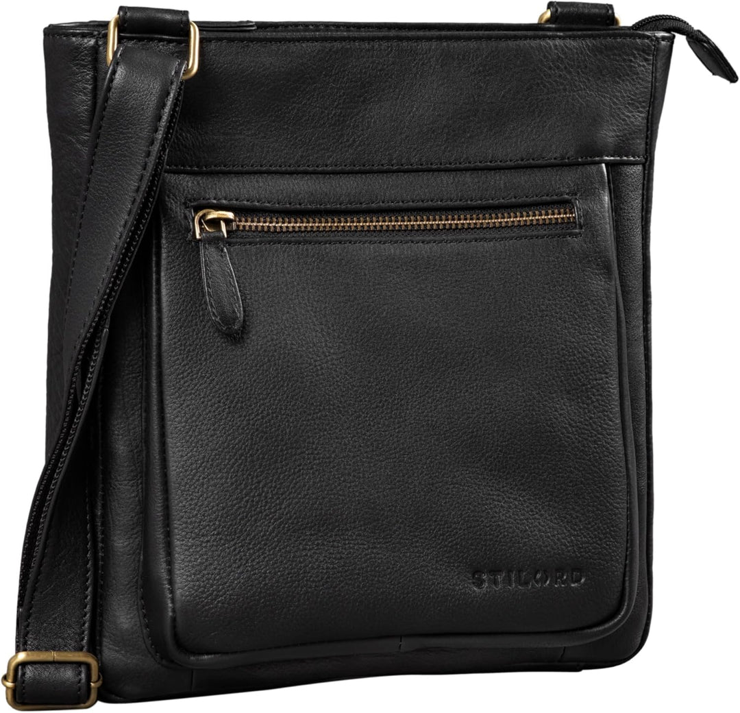 STILORD 'Kaja' Vintage Ledertasche Damen Umhängetasche Handtasche Crossbody Bag Elegante Schultertas