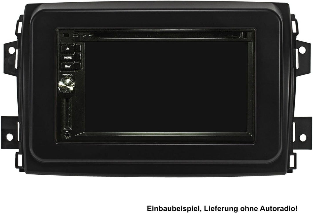 tomzz Audio 2414-101-2 Doppel DIN Radioblende kompatibel mit FIAT Ducato Serie 8 ab 2021 schwarz mit