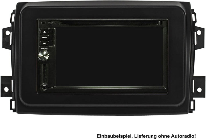 tomzz Audio 2414-101-2 Doppel DIN Radioblende kompatibel mit FIAT Ducato Serie 8 ab 2021 schwarz mit