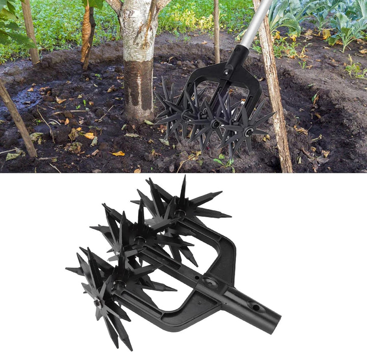 Folanda Kreiselgrubber, Abnehmbares Gartenboden-Vertikutierer-Set, Einstellbarer, Verschleissfester
