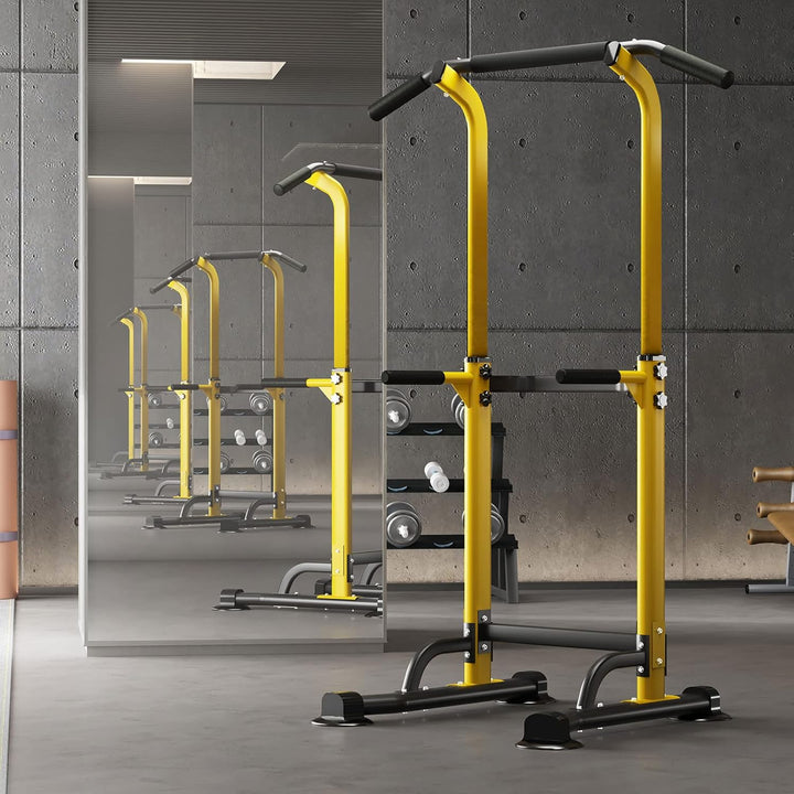 DlandHome Romanischer Stuhl für Krafttraining, verstellbar, Dips, Klimmzugstange, auf Fuss, Klimmzug