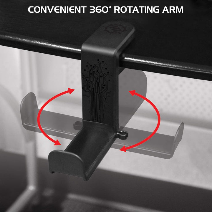 Enhance Halterung für Kopfhörer, für Gaming oder Musik, mit 360 Grad drehbarem Arm, Befestigungsklam