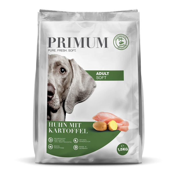 Soft Adult | Halbfeuchtes Hundefutter mit 70% frischem Fleisch für ausgewachsene Hunde. Getreidefrei