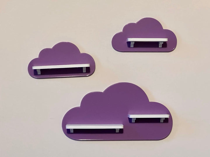 3er Wolken-Set passend/Kompatibel für die Toniebox Toniefiguren (Lila), Lila