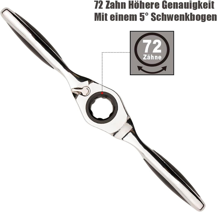 FOURROBBER Gewindeschneid-Satz 41-tlg M3-M12 Gewindeschneider Gewindebohrer Werkzeug mit Windeisen,