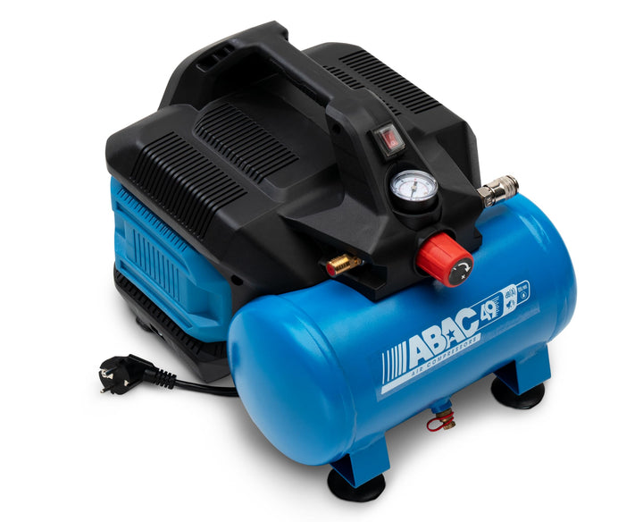 ABAC Geräuscharmer Tragbarer Luftkompressor EASE-AIR 6, Ölfreier Luftkompressor, Maximaler Druck 8 B
