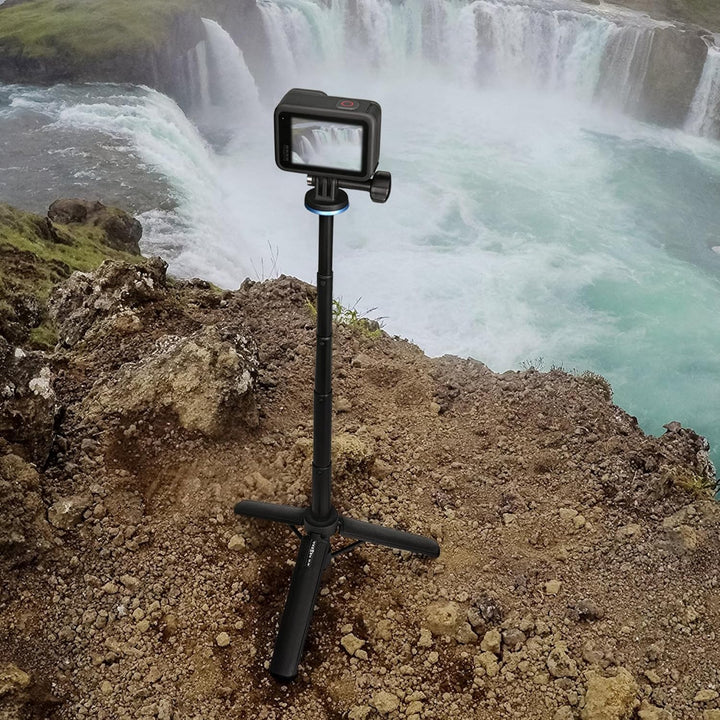 Vkesen Mini Stativ für Action Cam, 17-51CM Selfie Stick Stativ Kompatibel mit GoPro Hero 13/12/11/10