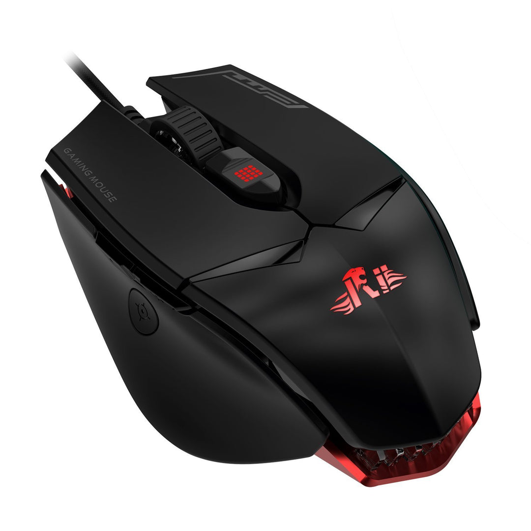 Rii Gaming M01 Laser - Programmierbare Gaming Maus, 12.000 DPI, 16.8 Millionen Farben LED Hintergrun