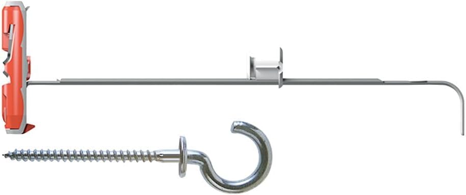 Fischer 544478 Pappdübel Duotec 10 H mit offener Öse, grau, 10 mm Con gancio, 10 mm con gancio