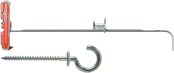 Fischer 544478 Pappdübel Duotec 10 H mit offener Öse, grau, 10 mm Con gancio, 10 mm con gancio