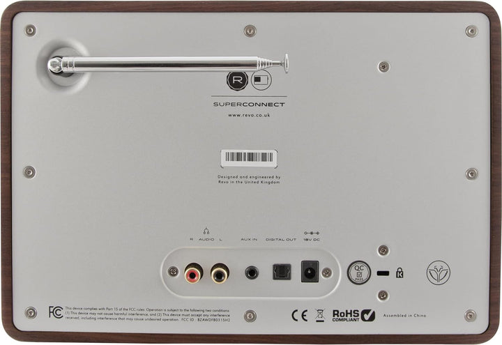 Revo SuperConnect Internet-/DAB+ Radio (Internet/DAB+/DAB/UKW,Spotify,WLAN,Aux In,Cinch-Out,Kopfhöre