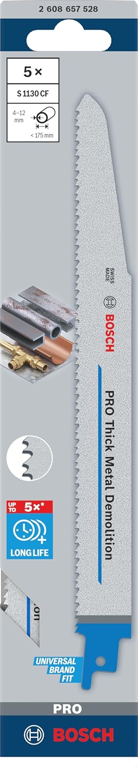 Bosch Professional 2608657528 Säbelsägeblatt 5 Saebelsaegeblaetter S 1130 CF