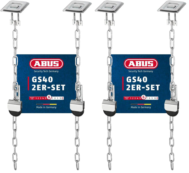 ABUS Gitterrostsicherung GS40 - Schutz für Kellergitter und Kunststofflichtschächte - mit variabler