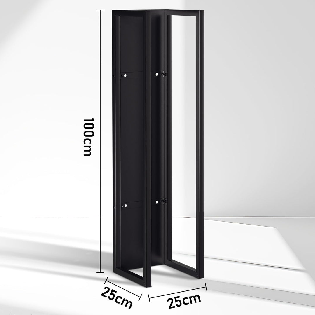 Lospitch Kaminholzregal Innen Metall Schwarz Kaminholzständer Wand Hängend Brennholz Holzhalter Bren