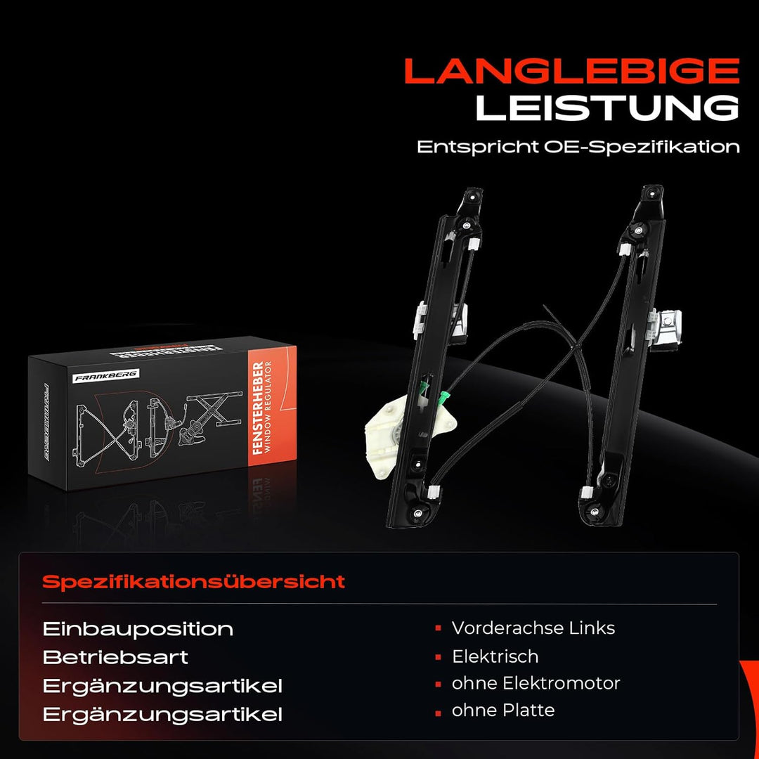 Frankberg Fensterheber Vorne Links Kompatibel mit Leon 1P1 All Motoren Schrägheck 2005-2012 1P083746