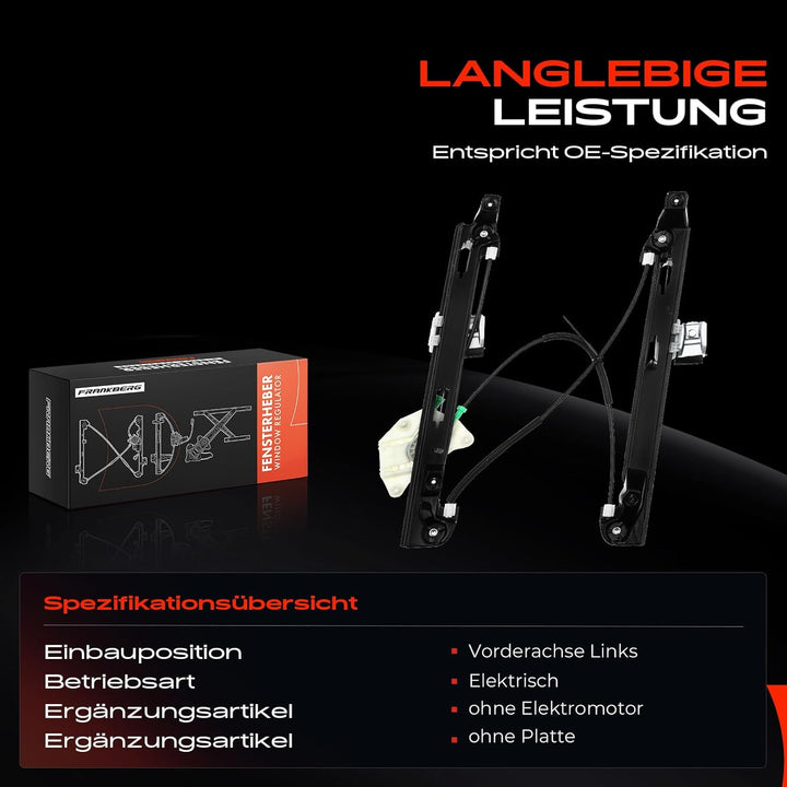 Frankberg Fensterheber Vorne Links Kompatibel mit Leon 1P1 All Motoren Schrägheck 2005-2012 1P083746