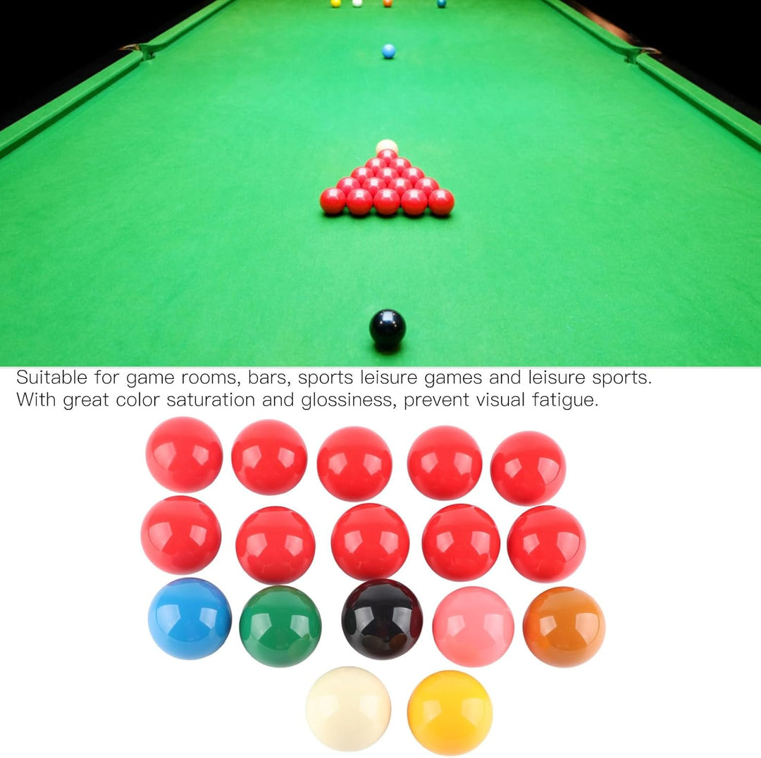 Snooker Kugeln Set 57,2 mm, 17 Stück Harz Snooker Balls Set für Britisches Billard Wettbewerbe und F