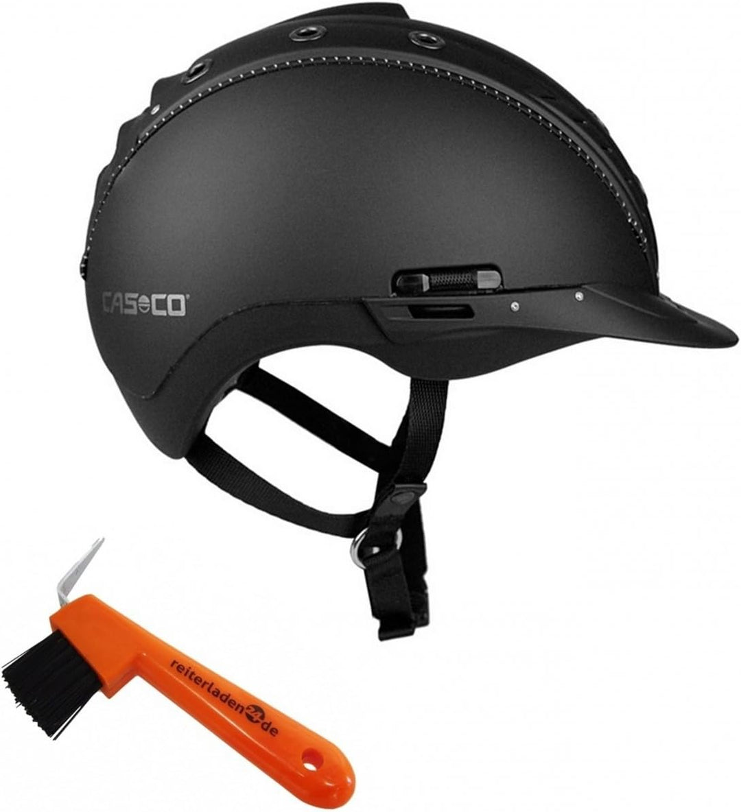 Casco Reithelm Mistrall-2 + Hufkratzer Reiterladen24 Schwarz XS-S (50-54cm), Schwarz XS-S (50-54cm)