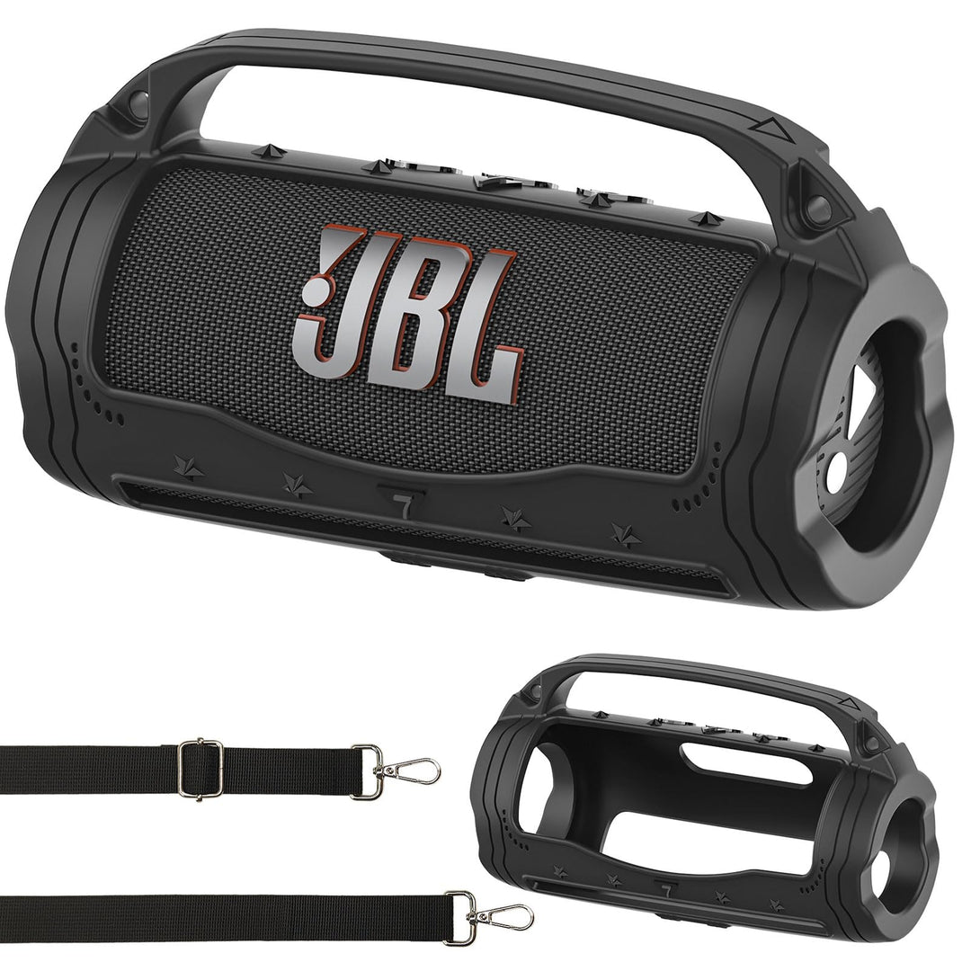 Silikon Schutzhülle für JBL Flip 7 Lautsprecher – Stossfeste Tragetasche mit Abnehmbarem Schultergur