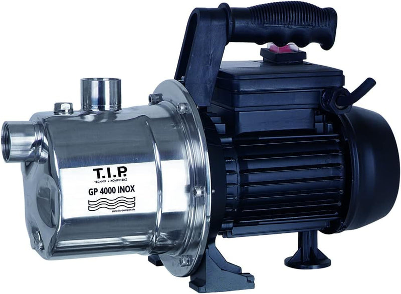 T.I.P. Gartenpumpe Edelstahl (4.000 l/h Fördermenge, 42 m Förderhöhe, 4,2bar Druck, 800W, selbstansa