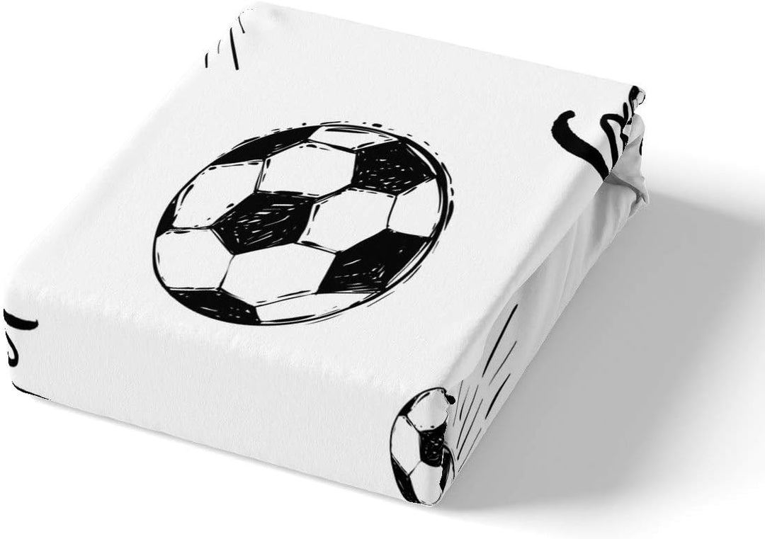 Loussiesd Jungen Fu?Ball Betten Set Sport Thema Bettbezug Set Kinder Fu?Ball Muster Bettw?sche Set 1