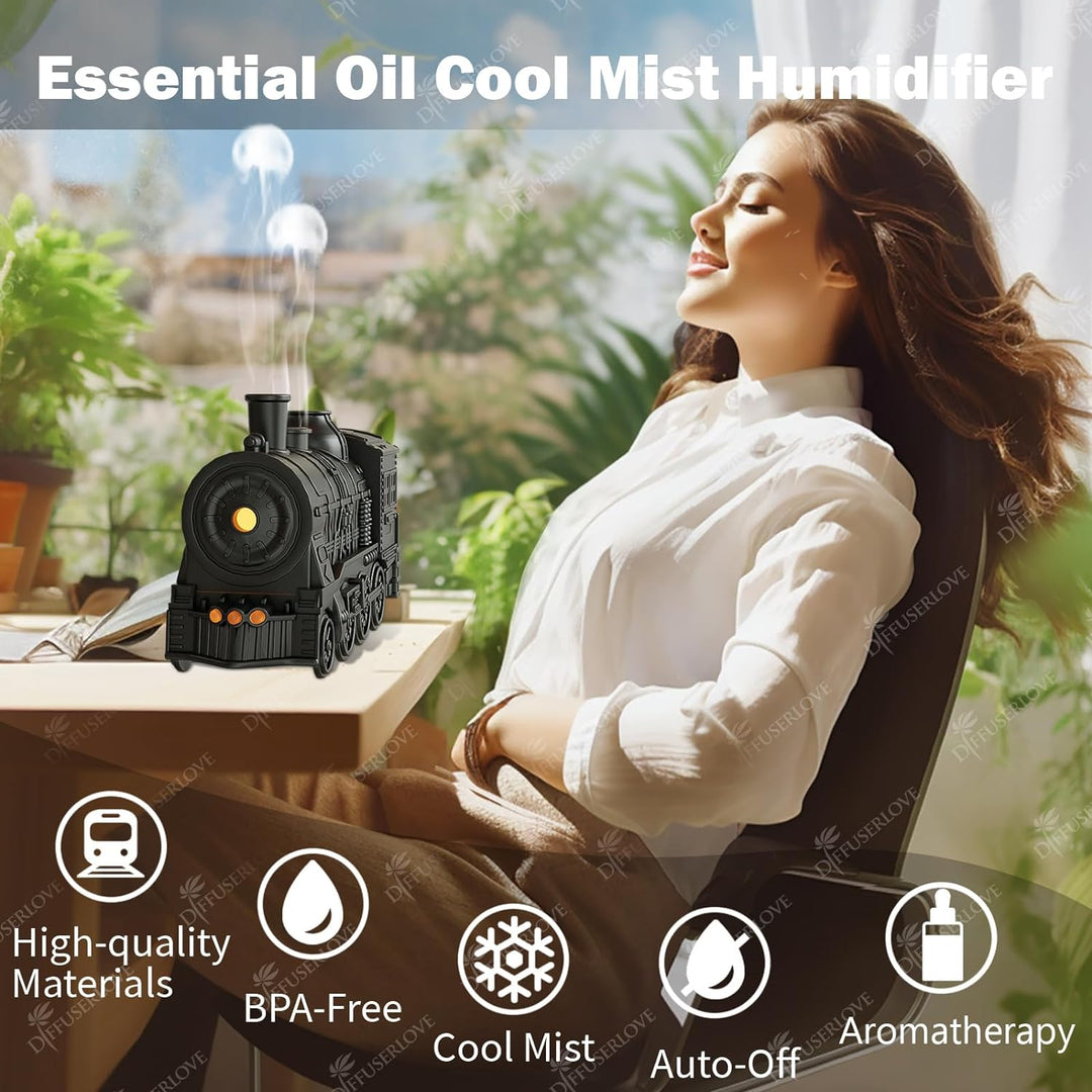 Diffuserlove Luftbefeuchter Zug Diffusor 300ML Kaltnebel Luftbefeuchter Aroma öl Diffuser Humidifier