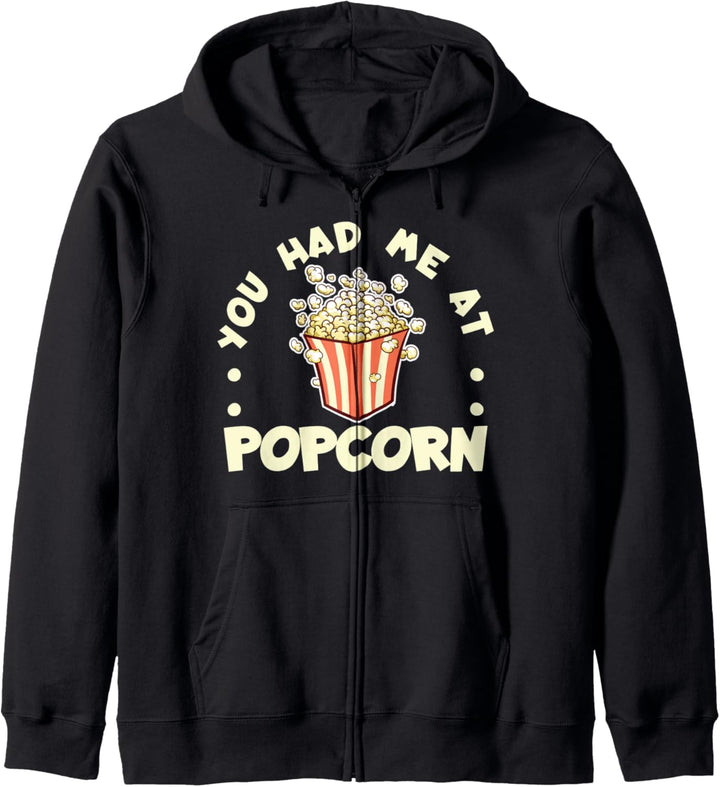 Du hattest mich bei Popcorn Movie Night Relax Film Food Kapuzenjacke