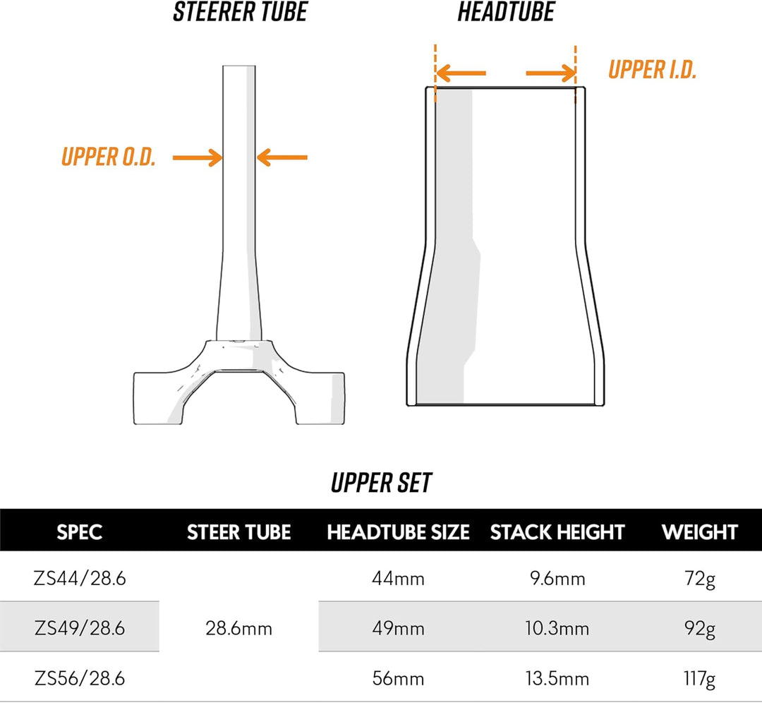 FUNN Descend Oberer Steuersatz, Zero Stack Schrägkugellager Oberer Steuersatz, Langlebiger und Leich