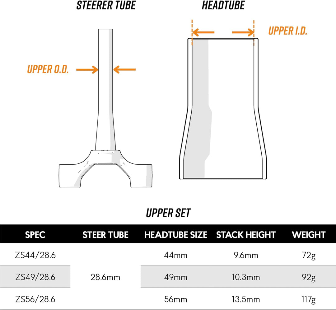 FUNN Descend Oberer Steuersatz, Zero Stack Schrägkugellager Oberer Steuersatz, Langlebiger und Leich