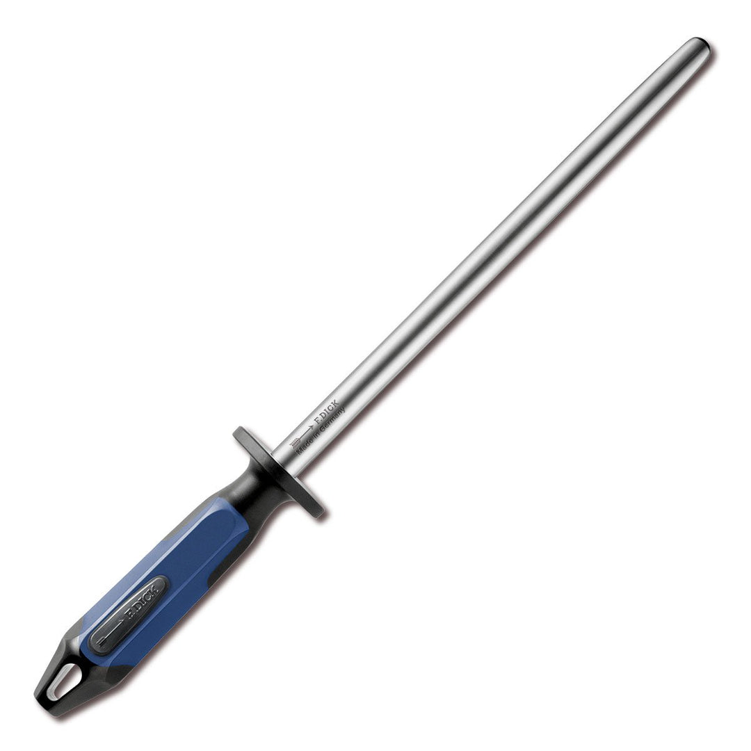 Wetzstahl Messerschärfer poliert 25 cm oval Grifffarbe schwarz-blau 2-Komponenten-Griff Friedr. Dick