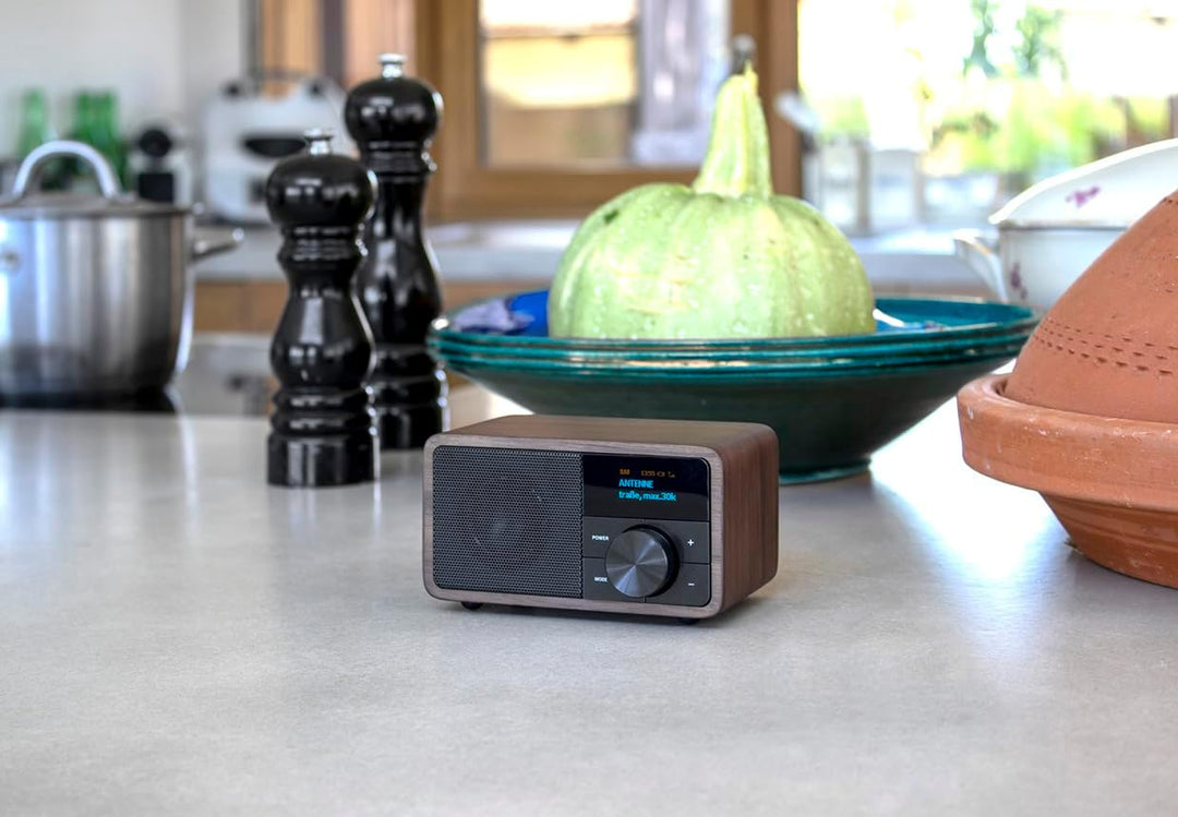 Kathrein DAB plus Radio mini I Digitalradio DAB+ u. UKW mit Bluetooth, Aux 3,5mm & Akku I kleines Kü
