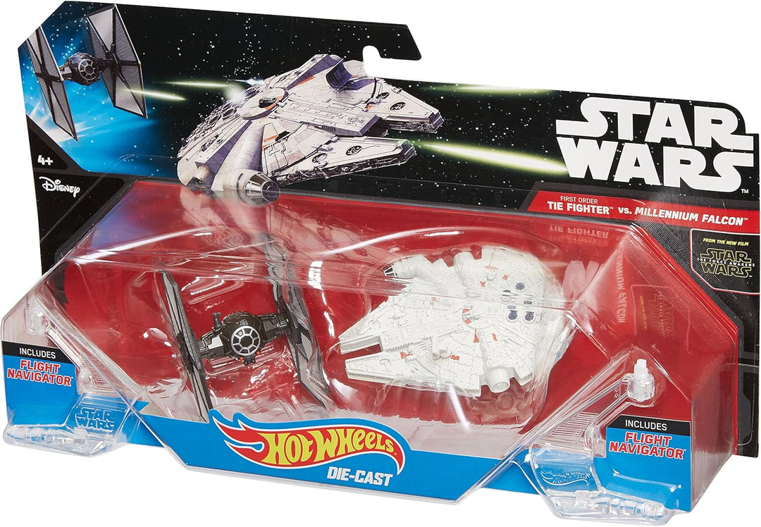 Hot Wheels Gwiezdne Wojny Millenium Falcon i Tie-Fighter