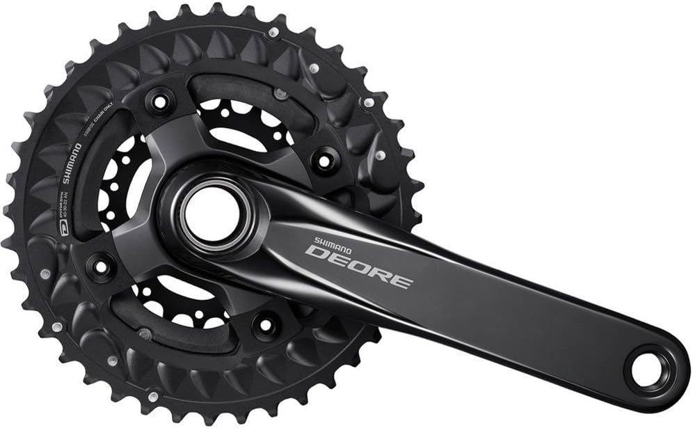 Shimano Deore MTB FC-M6000 Crankset 3x10-speed 40-30-22 Teeth Black 2019 Crank Set Einheitsgrösse, E