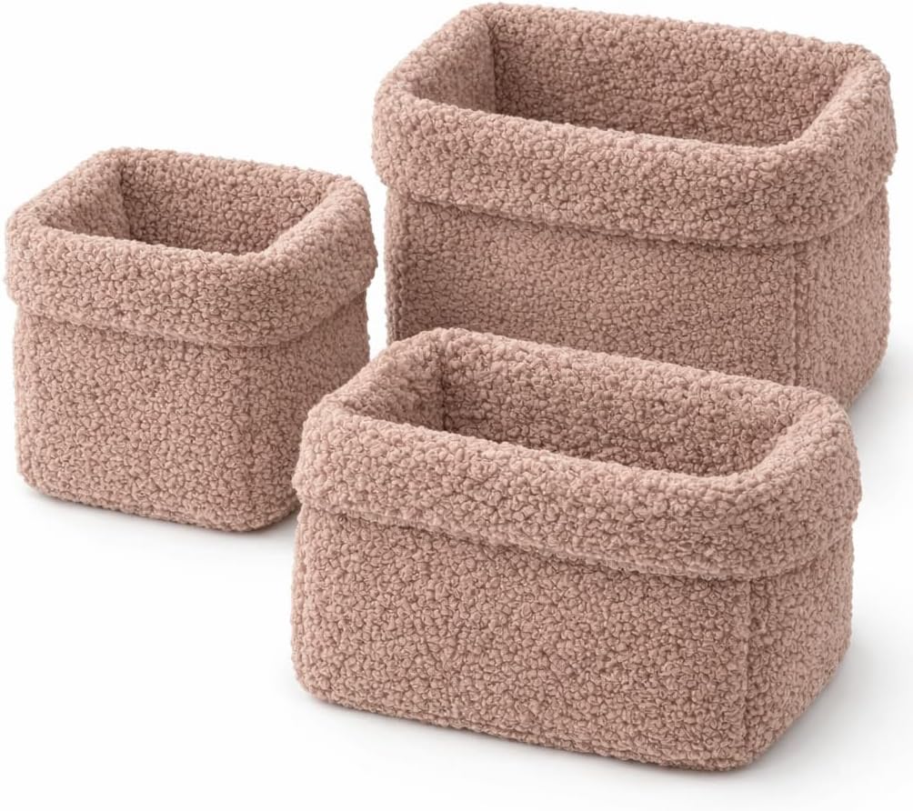 Aufbewahrungskorb Wickeltisch Baby, Körbchen Set 3 Stück, Organizer Wickelkommode, Utensilo Aufbewah