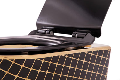 RD Luxury® Hänge WC Spülrandlos Hänge WC Komplettset Wand WC Spülrandlos Designer Wand Toilette WC S