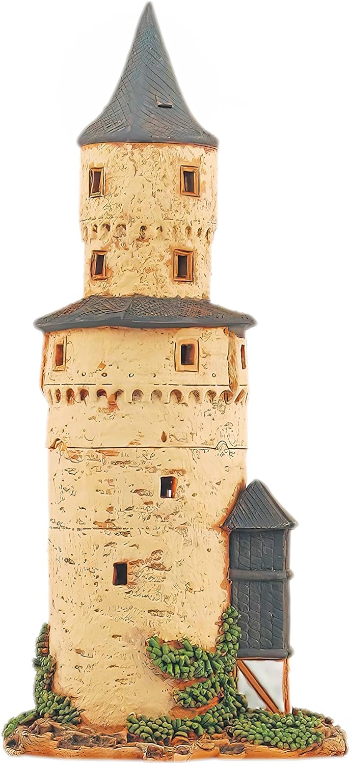 Midene Keramik Aroma Lichthaus, Teellichthalter, Künstlerisches Nachbildung, Historisches Hexenturm