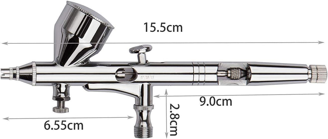 CYBERNOVA Dual Action Airbrush Kompressor Kit 0.2/0.3/0.5mm Nadel Air Brush Spray Gun für Make-up-Mo