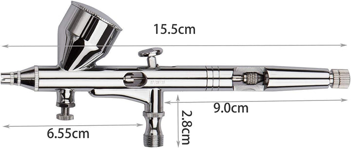 CYBERNOVA Dual Action Airbrush Kompressor Kit 0.2/0.3/0.5mm Nadel Air Brush Spray Gun für Make-up-Mo