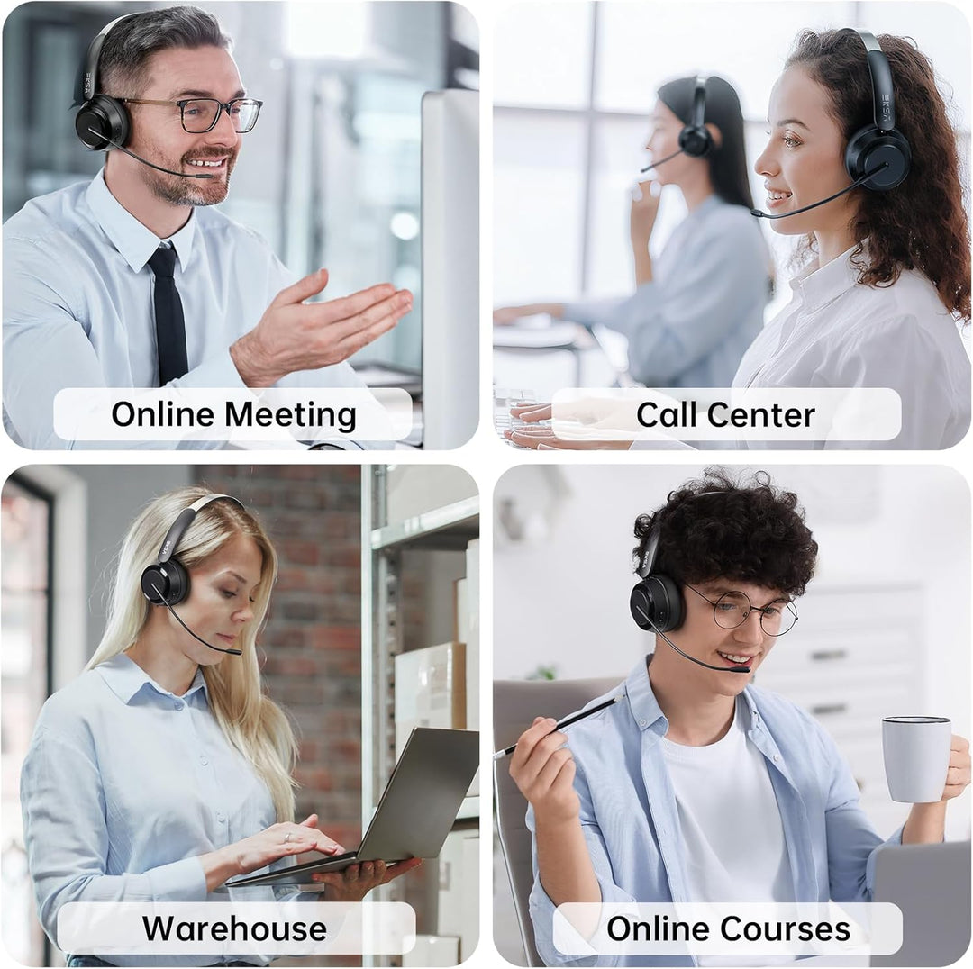 EKSA H35 Bluetooth Headset, Wireless Headset mit Mikrofon, [25 Stdn Spielzeit & 169g Ultraleichtes]