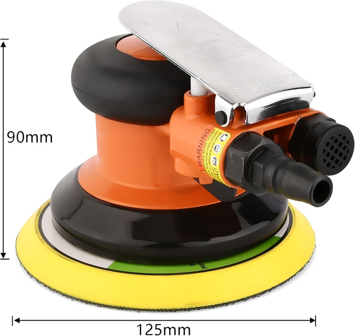 Druckluft Exzenterschleifer 125mm mini, Hochleistungs-Doppelwirkungs-Pneumatikschleifer Polierer mit