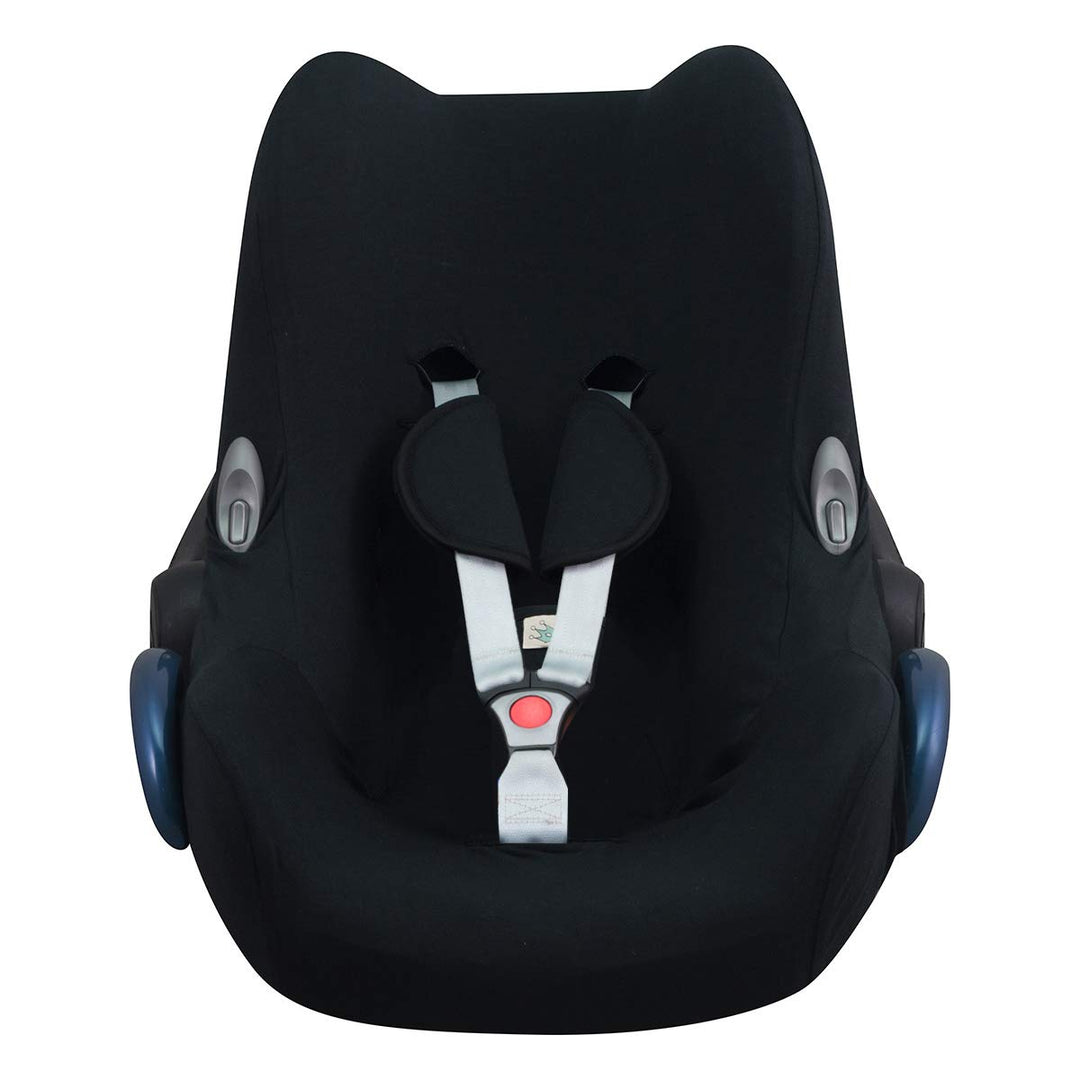 JYOKO KIDS Bezug für Autositz kompatibel mit Maxi Cosi Cabriofix, City Streety, aus Baumwolle (Black