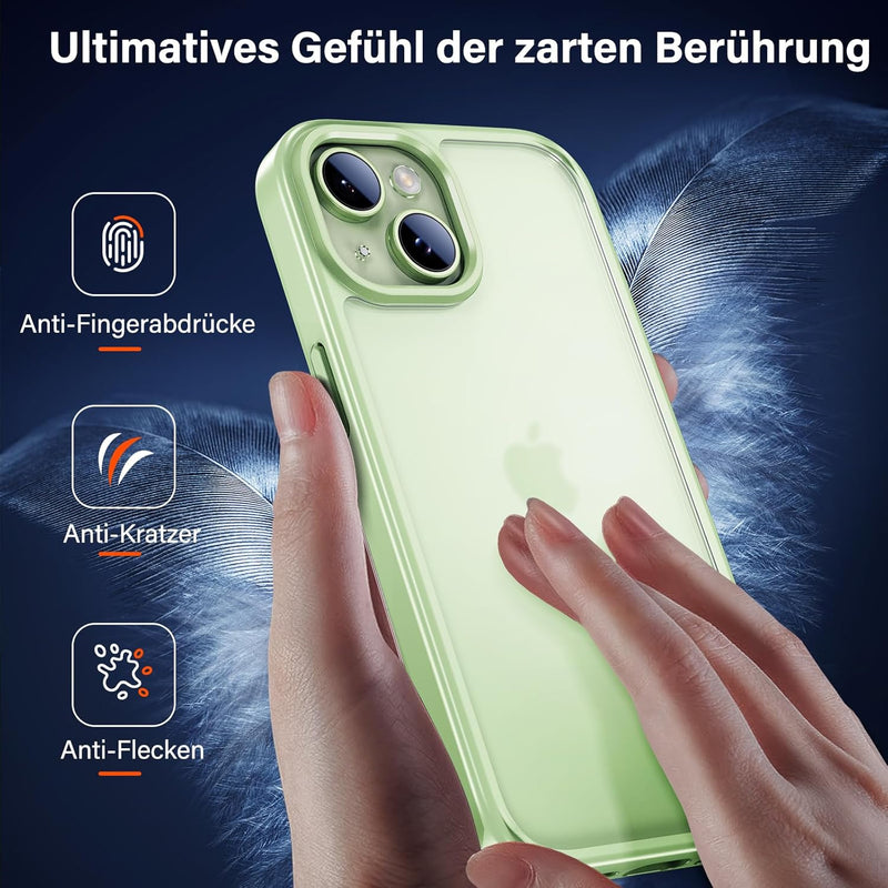 UniqueMe für iPhone 15 Hülle, 5-in-1-Set Handyhülle für iPhone 15 Case Rundumschutz Schutzhülle Cove