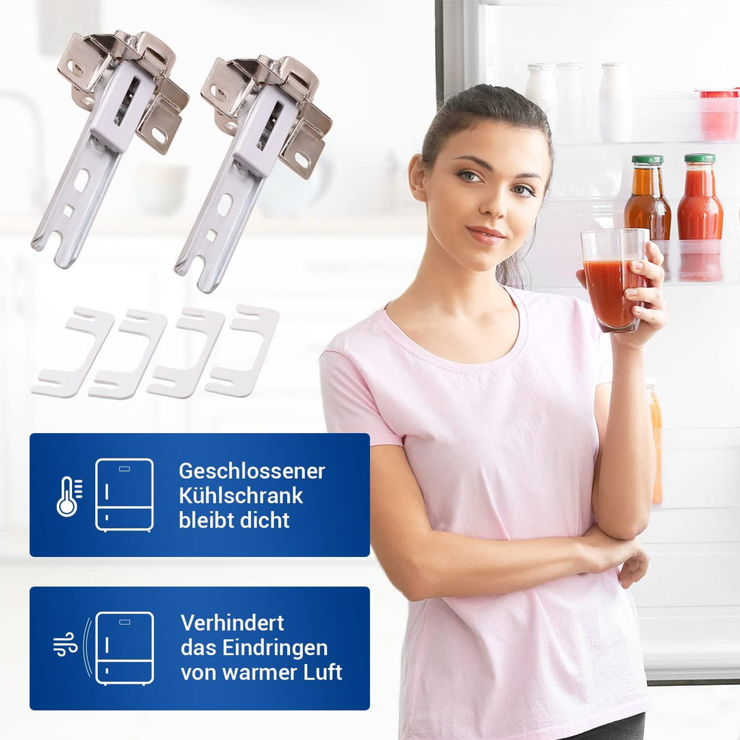 VIOKS Kühlschrank Scharnier 2x Set Ersatz für Bosch Siemens 268698/00268698 - Tür Montage Set passen