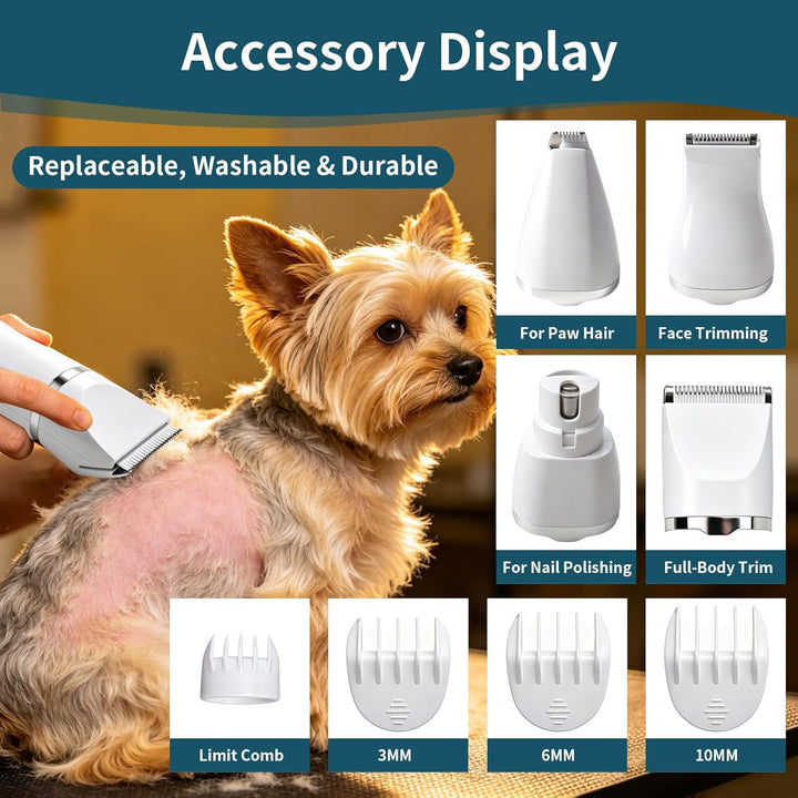 Hundeschermaschine Profi Set, Schermaschine Hund & Katze Leise Tierhaarschneidemaschine, Hundehaarsc