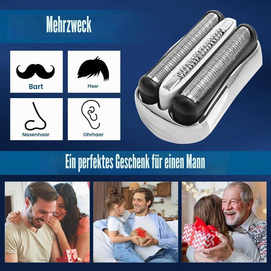 2 Stück 32S Ersatz-Rasierkop Kompatibel Mit Series 3 Scherkopf, 32s S3 Scherkopf Ersatzscherteil &amp; R
