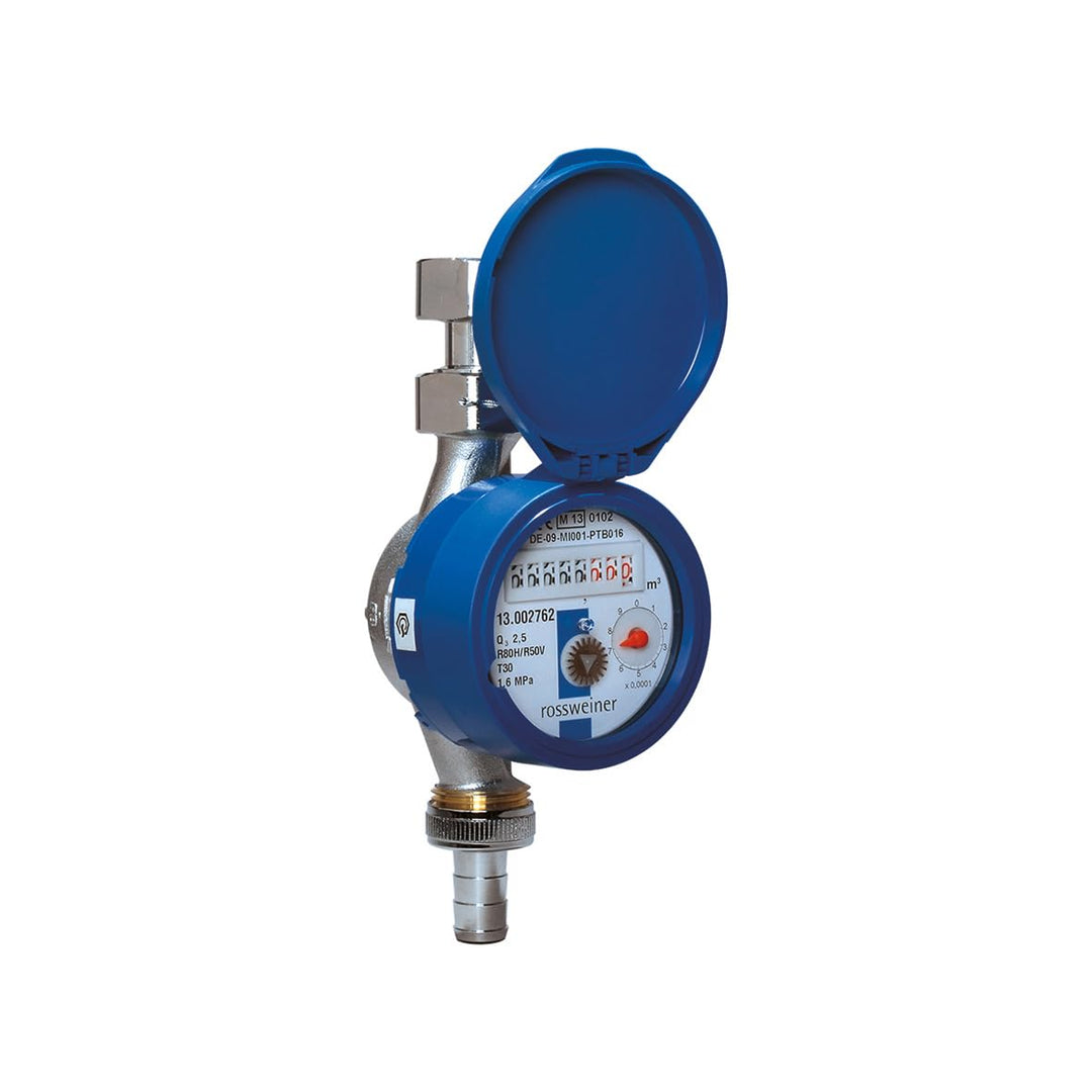 Meibes Garten-Wasserzähler-Anschlussset Aufputz für Kaltwasser, Q3 2,5 m³, Baulänge 110 mm - M127126