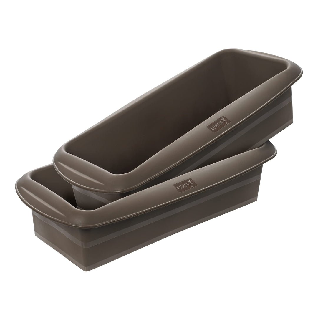 Lurch 585000 FlexiForm Kastenform 2er Set / 2 Brotbackformen aus 100% BPA-freiem Platin-Silikon, 25