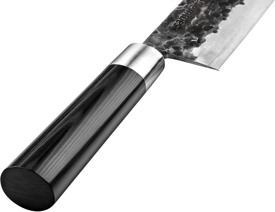 Samura BLACKSMITH Professionelles Japanisch Nakiri Messer Handforged Micarta 168mm/6.6"