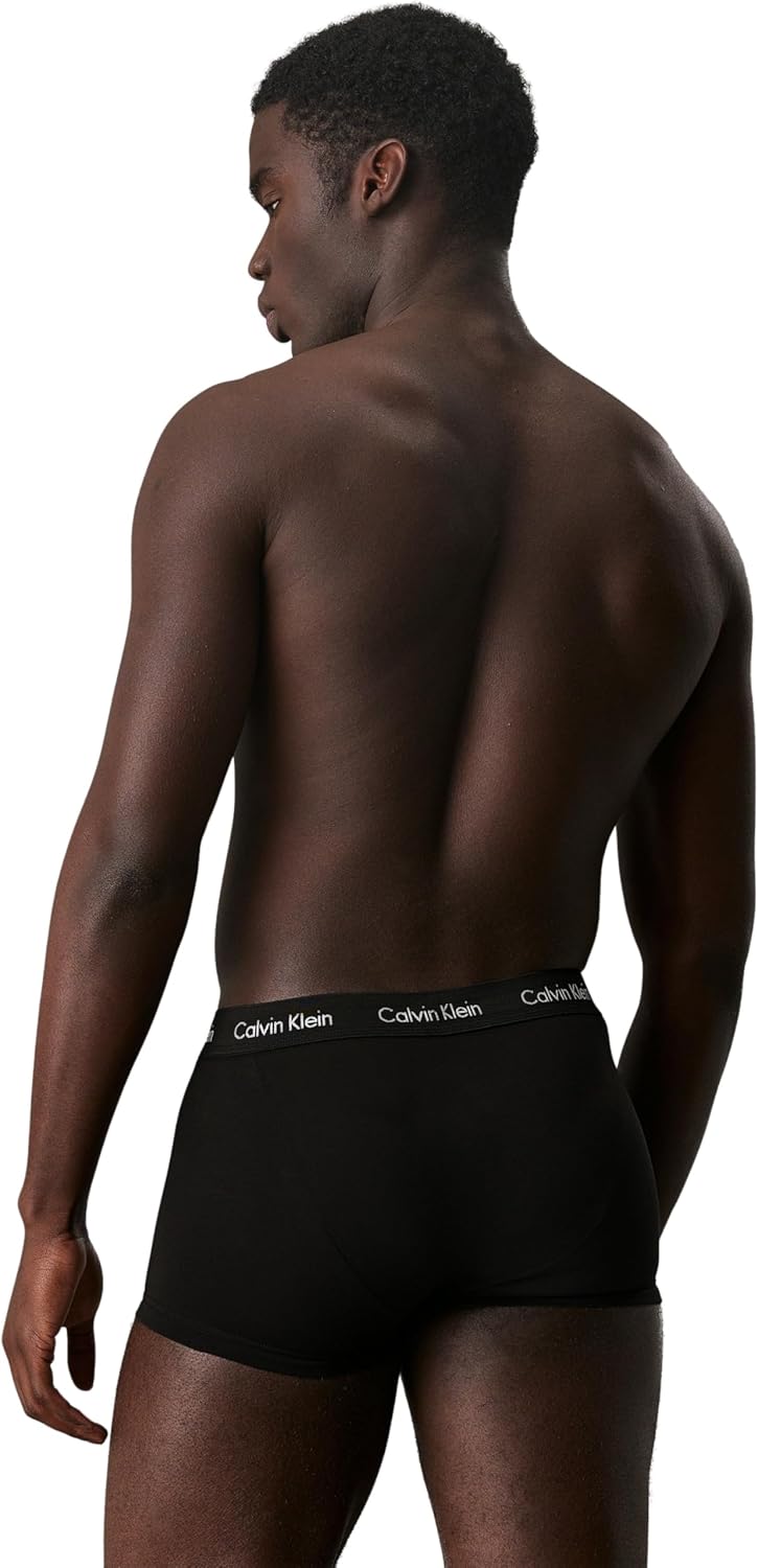 Calvin Klein Herren Low Rise Trunk XS Black/White Logo, XS Black/White Logo